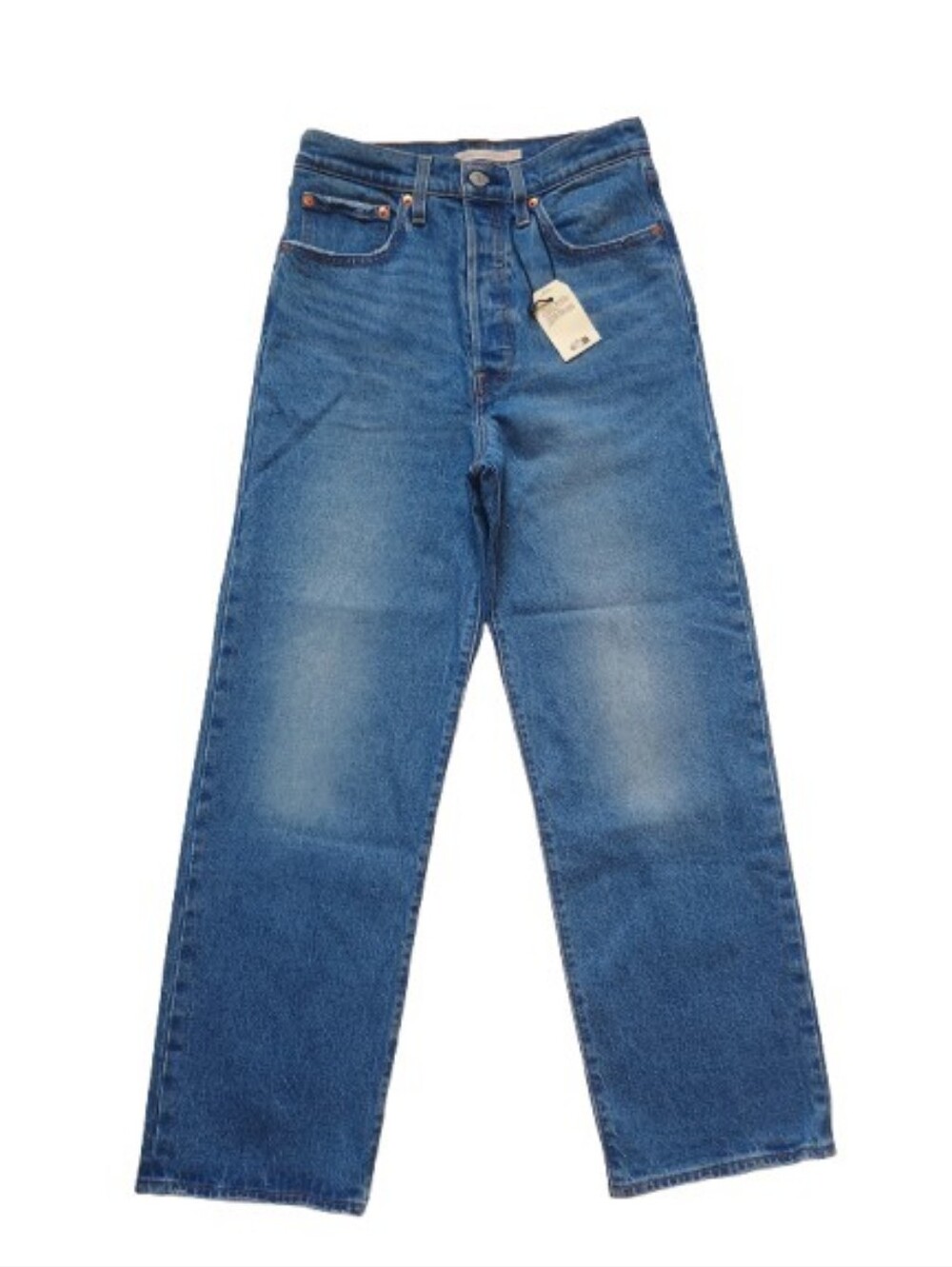NWT Levis Premium Ribcage straight ankle denim jeans Fly Buttons Size:27
